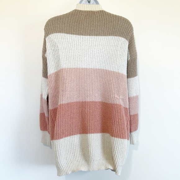 ALTAR’D STATE Cardigan Sweater Open Front Multicolored Stripes Small - Picture 2 of 10